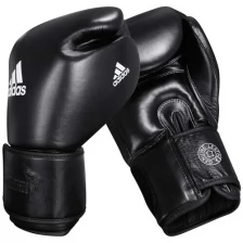 Перчатки боксерские Muay Thai Gloves 300 черно-белые (вес 14 унций)